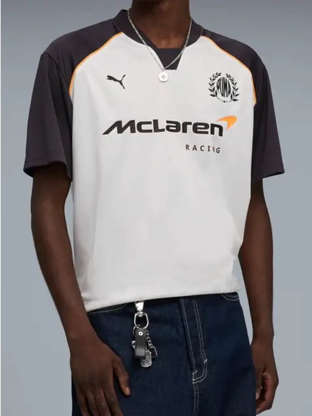 Puma McLaren Racing White and Black Short Sleeve Jersey